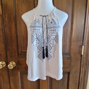 Moa Moa Sz S Cream & Blue Halter P2P 16 L 18